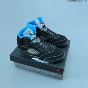Air Jordan 5 Retro "Black University Blue" High top Sneakers