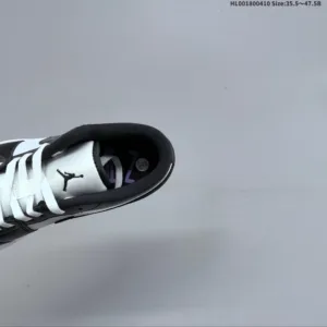 Air Jordan 1 Low “Concord” low top patent leather white black sneakers