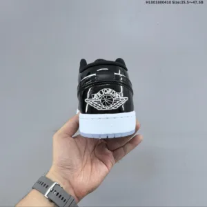 Air Jordan 1 Low “Concord” low top patent leather white black sneakers