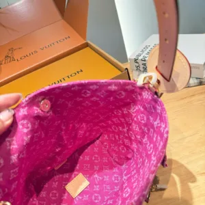 L&V All In BB pink denim bucket Handbags