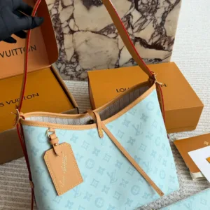 LV 130th Anniversary Glacier Blue Carryall HandBags