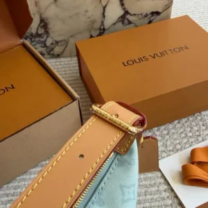 LV limited edition Pochette Hills Glacier Blue Handbags