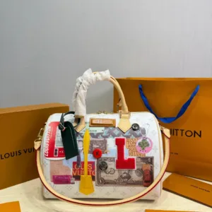 Louis Vuitton Speedy 30 handbag in multiple colors