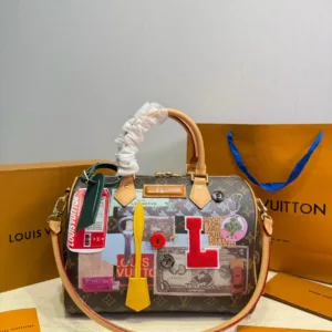 Louis Vuitton Speedy 30 handbag in multiple colors