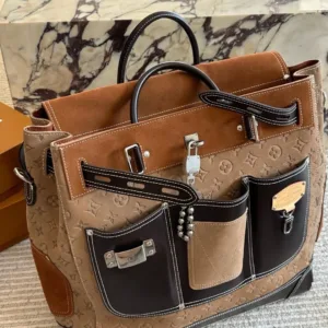 LV cowhide sandpaper super bags