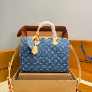 Louis Vuitton denim Speedy handbag