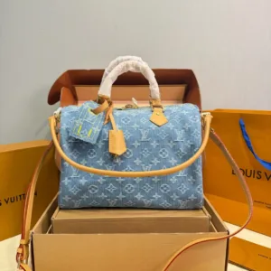 Louis Vuitton denim Speedy handbag