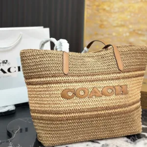 Coach woven tote hand bags