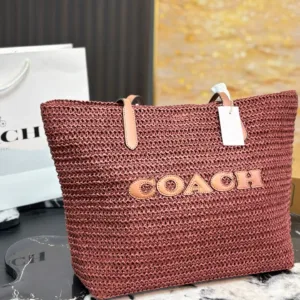 Coach woven tote hand bags