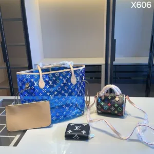 Louis Vuitton shopping bag+pillow bag+wallet X607