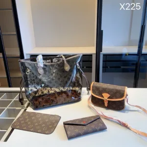 Louis Vuitton shopping bag+pillow bag+wallet X607