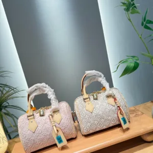 Louis Vuitton embossed embroidered pillow handbags