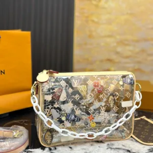 Louis Vuitton jelly PVC pillow handbags