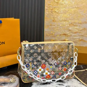 Louis Vuitton jelly PVC pillow handbags