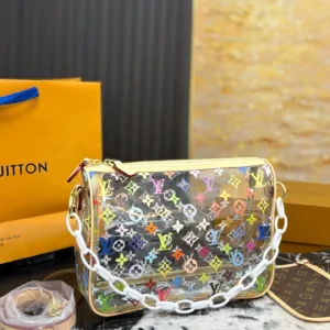 Louis Vuitton jelly PVC pillow handbags