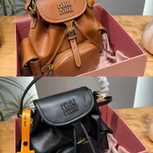 MiuMiu cognac colored backpack