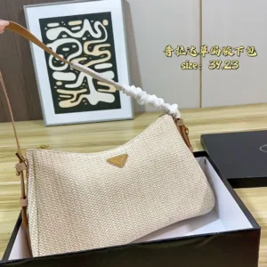 Prada Straw Underarm tote hand bags