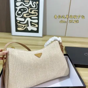 Prada Straw Underarm tote hand bags