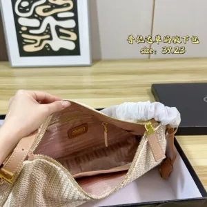 Prada Straw Underarm tote hand bags