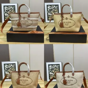 Prada woven tote hand bags