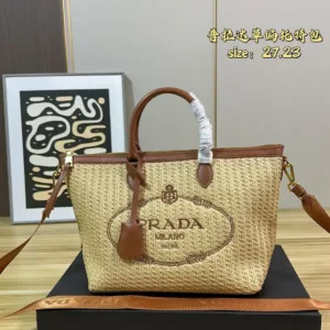 Prada woven tote hand bags