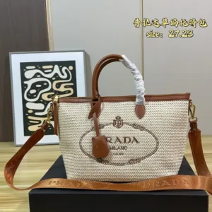 Prada woven tote hand bags