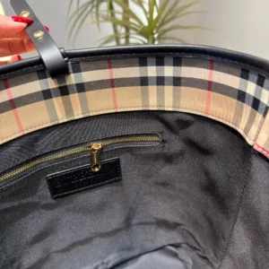 Burberry classic plaid bucket handbag