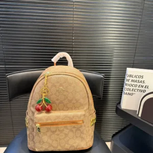 Coach 26SS cherry pendant vintage backpack school bags