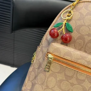 Coach 26SS cherry pendant vintage backpack school bags