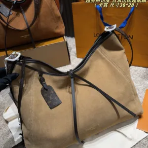 LV Carryall suede tote hand bags
