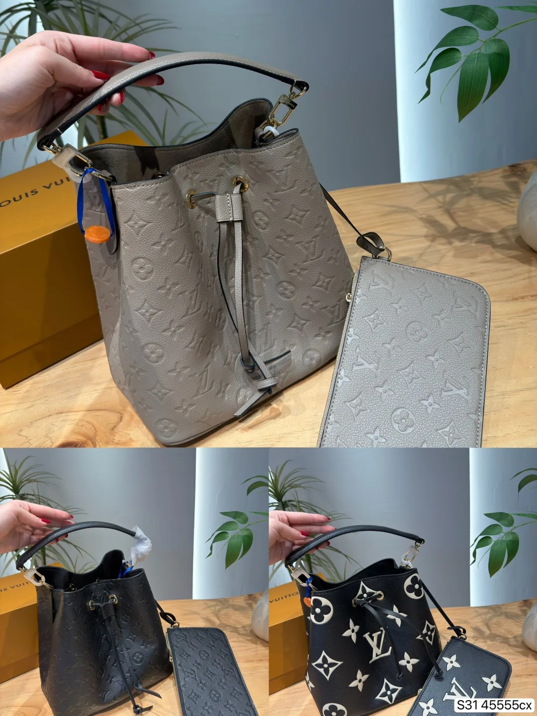 Louis Vuitton champagne bucket ToTe handbags