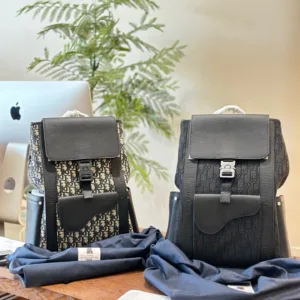 Christian dior Classic OBLIQUE jacquard saddle backpack