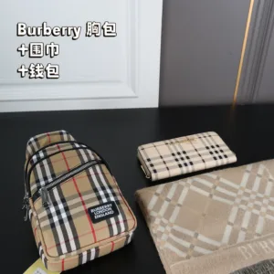 Burberry chest bag scarf wallet combination