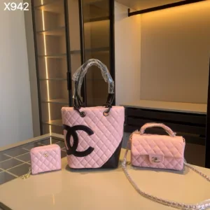 Chanel Hae Tote Bag Chain Strap Handbag Wallet X942 combination