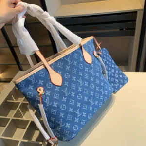 LV denim shopping bag scarf wallet X1147 combination