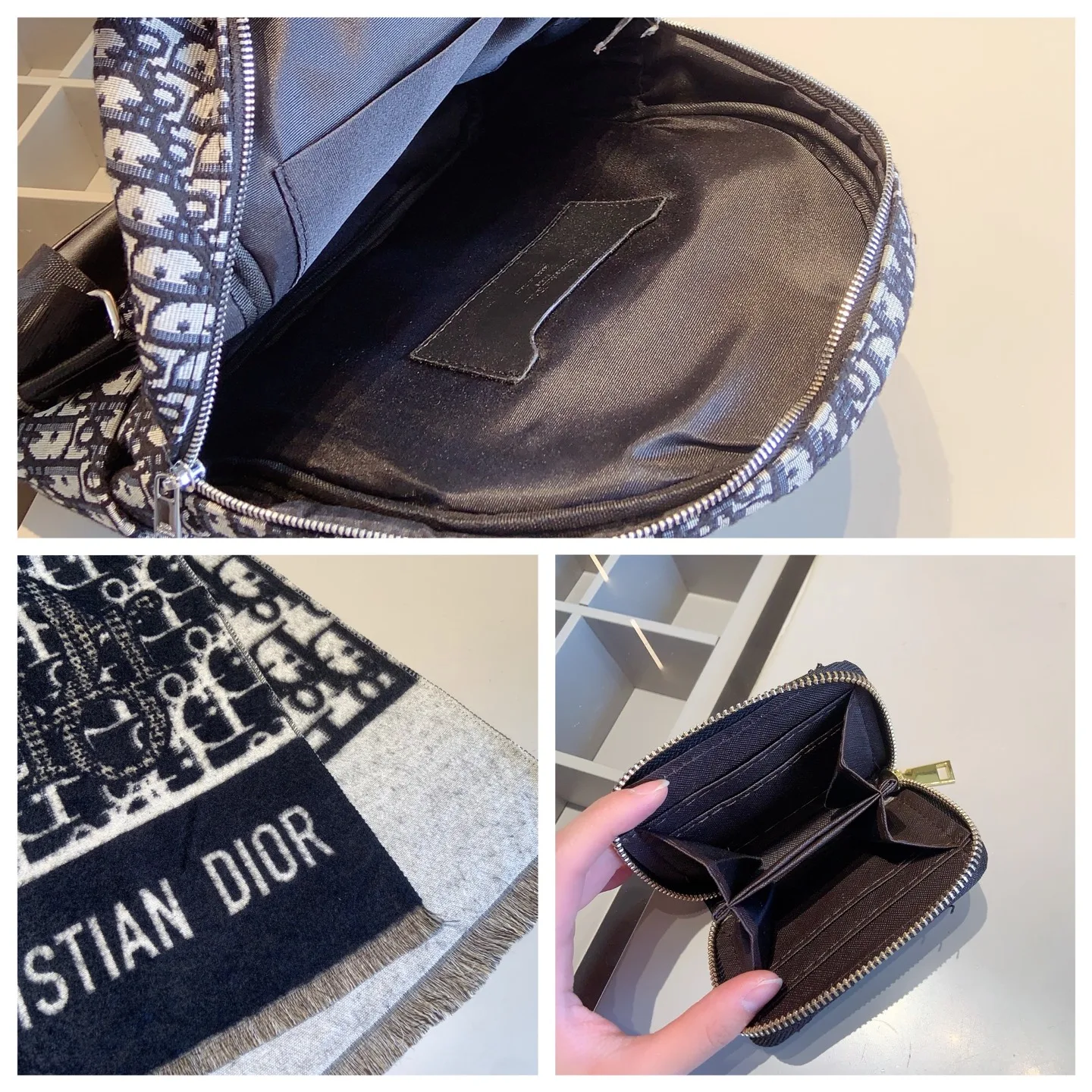 Christian dior Backpack scarf wallet X1128 Combination - Image 2