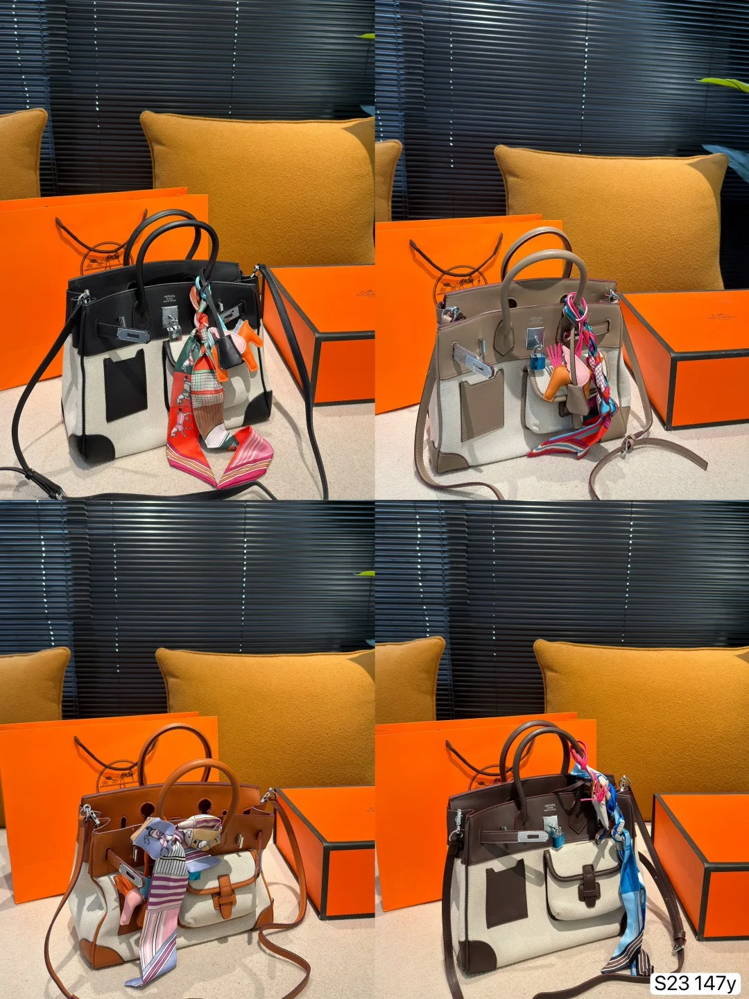 Hermes workwear series s23147y birkin tote handbags