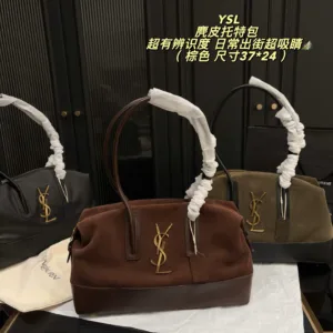 Yves Saint Laurent Downtown suede Tote handbag