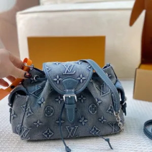LV Odyssey washed denim shoulder Tote Hand Bags