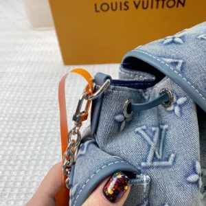 LV Odyssey washed denim shoulder Tote Hand Bags