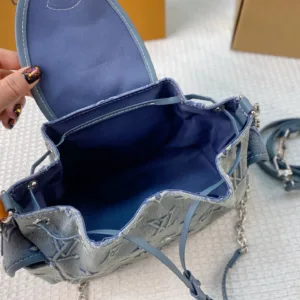 LV Odyssey washed denim shoulder Tote Hand Bags