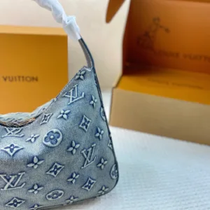 LV Slouchy washed denim armpit Tote Hand Bags