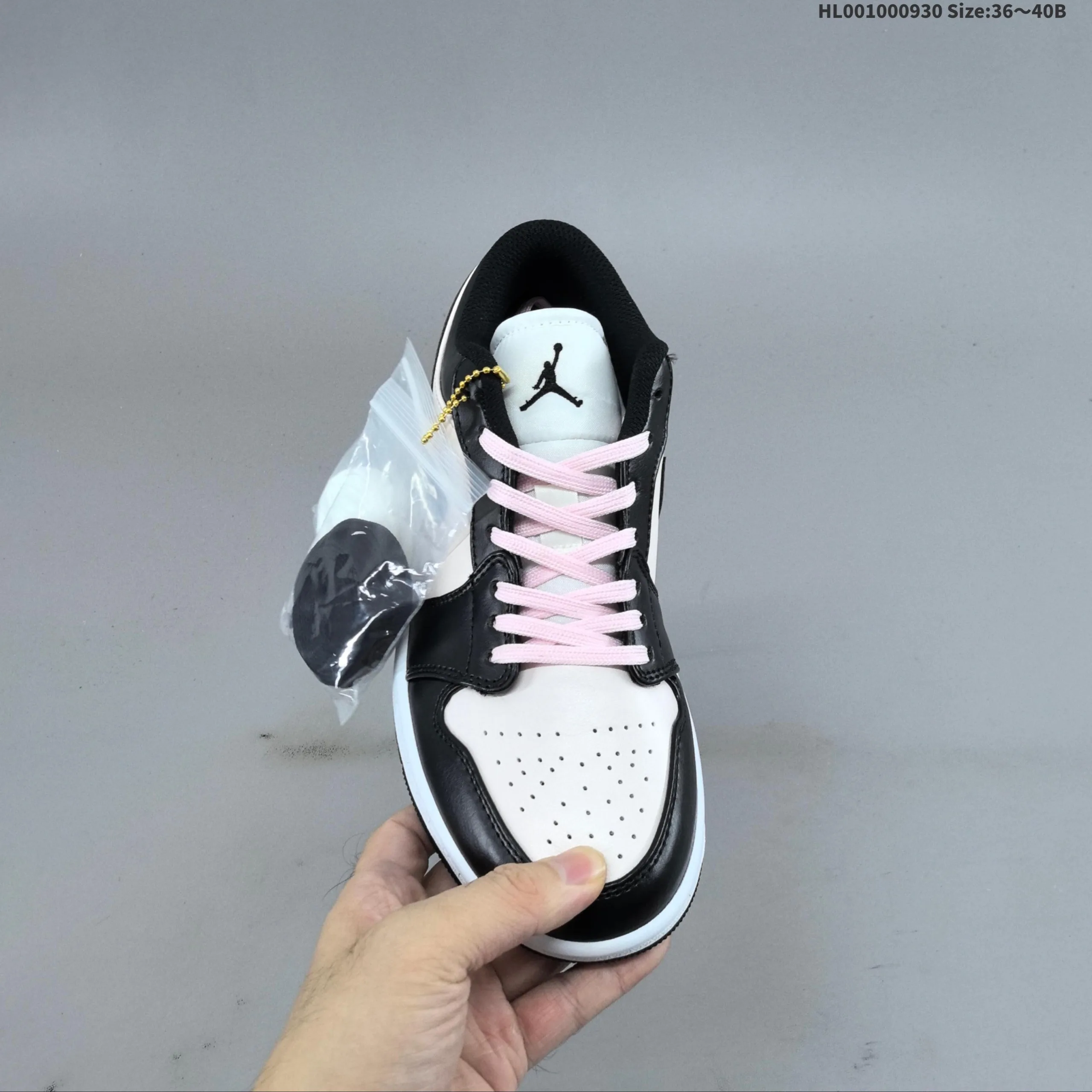 Air Jordan 1 Low cut Black Powder AJ1 1st generation sneakers - Image 4