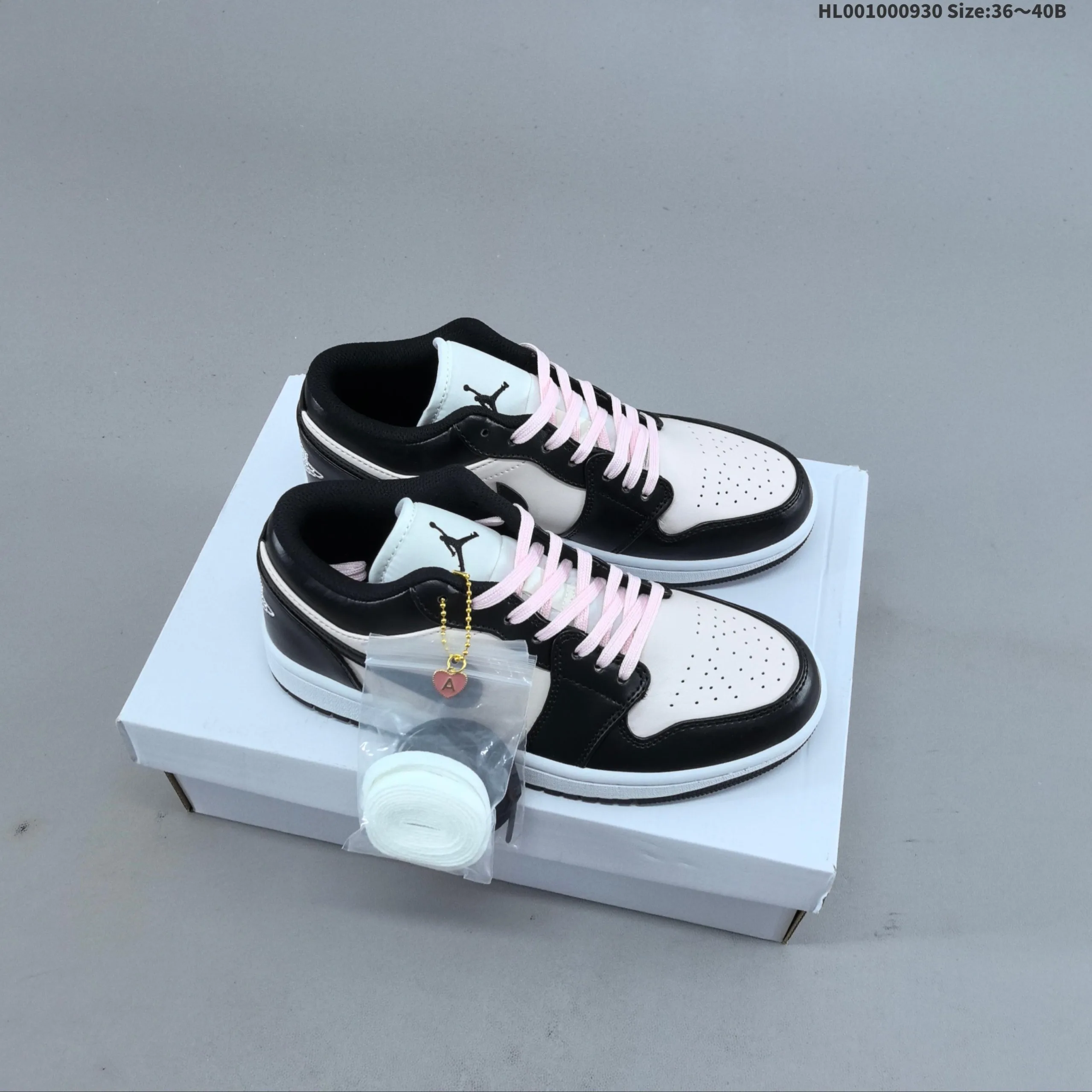 Air Jordan 1 Low cut Black Powder AJ1 1st generation sneakers - Image 9