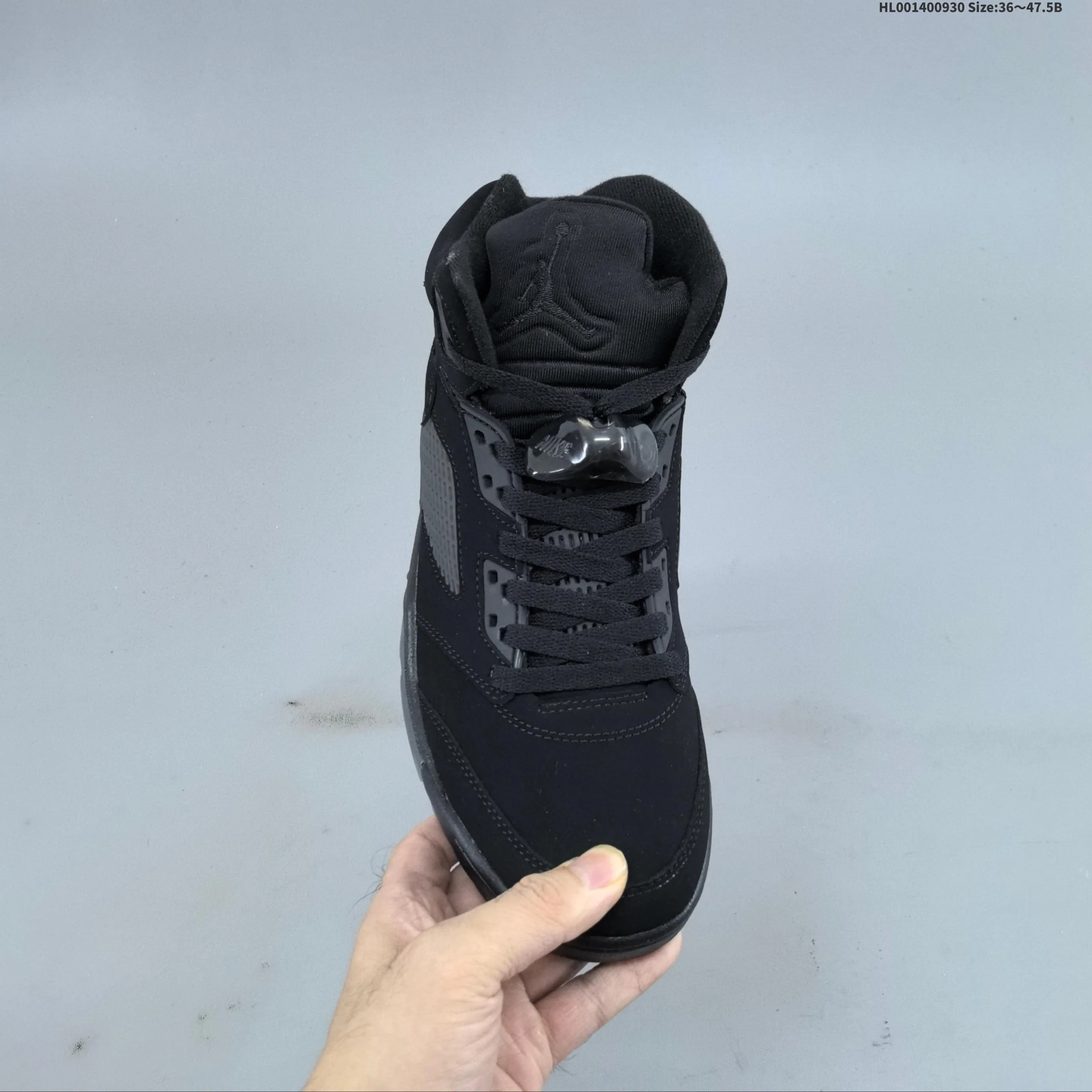 Air Jordan 5 Retro "Black Cat" high top black cat sneakers - Image 5