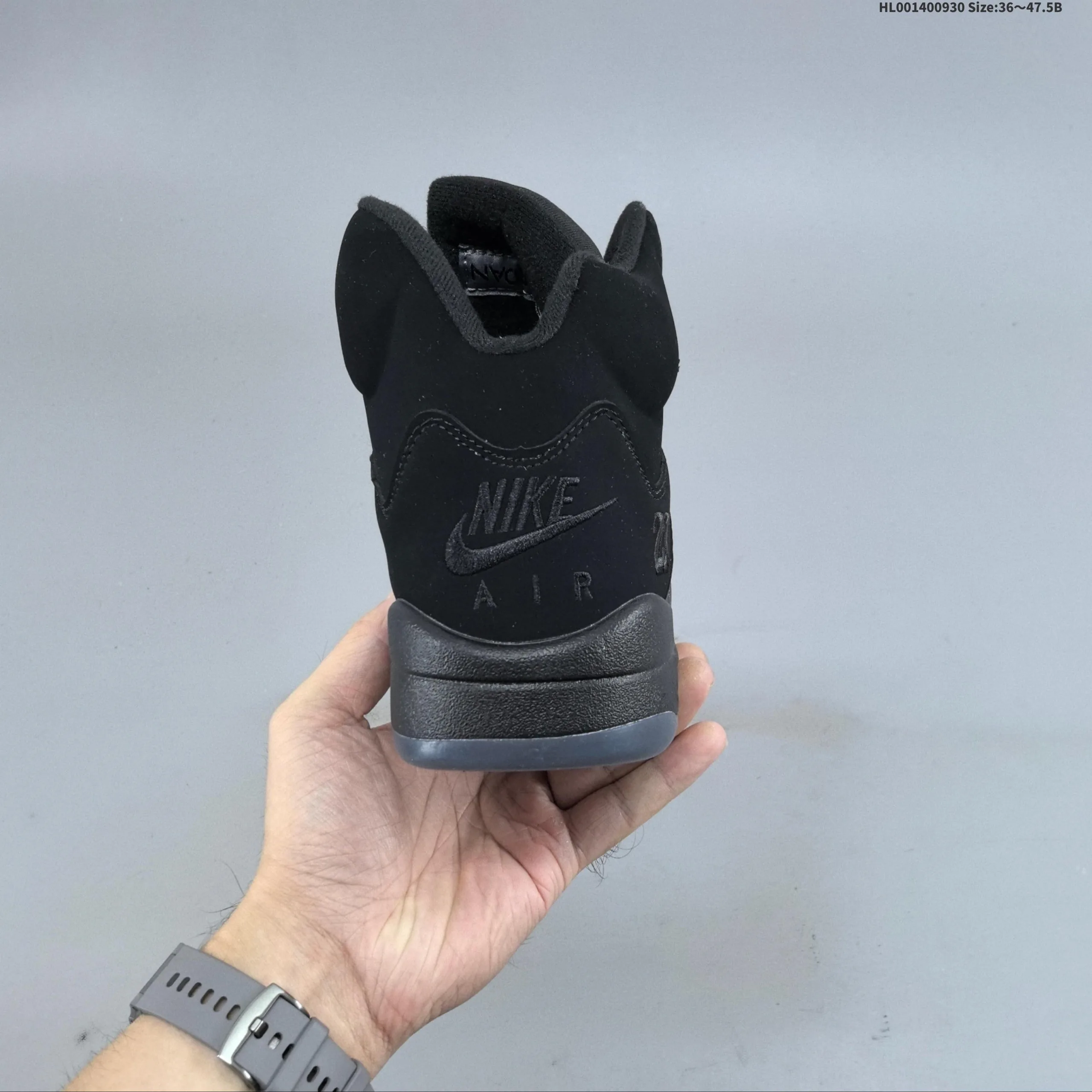 Air Jordan 5 Retro "Black Cat" high top black cat sneakers - Image 6