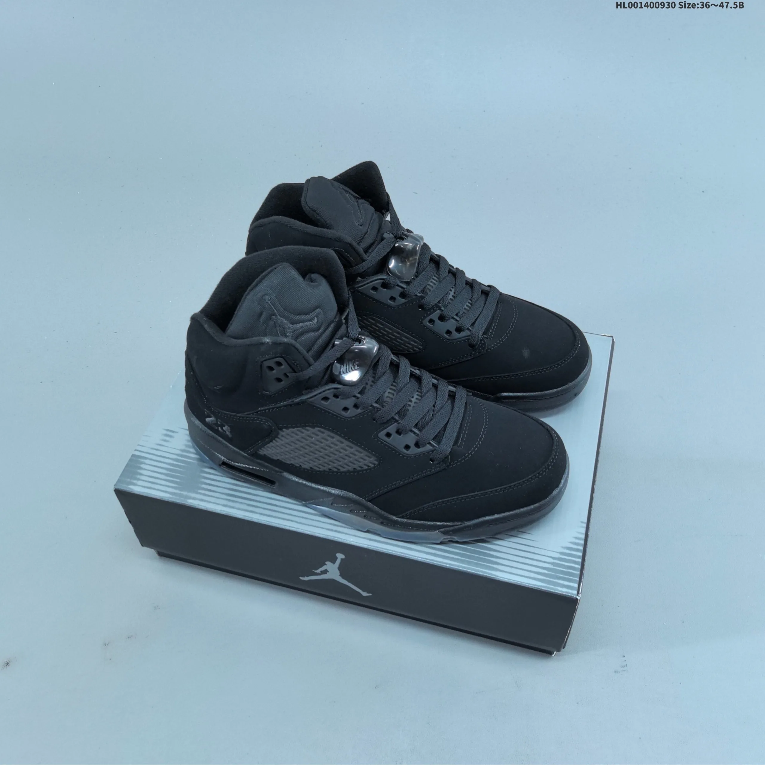 Air Jordan 5 Retro "Black Cat" high top black cat sneakers - Image 2